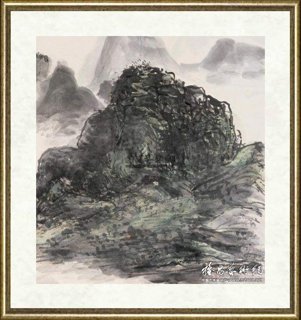 黄宾虹_苕 写意图轴（局部）